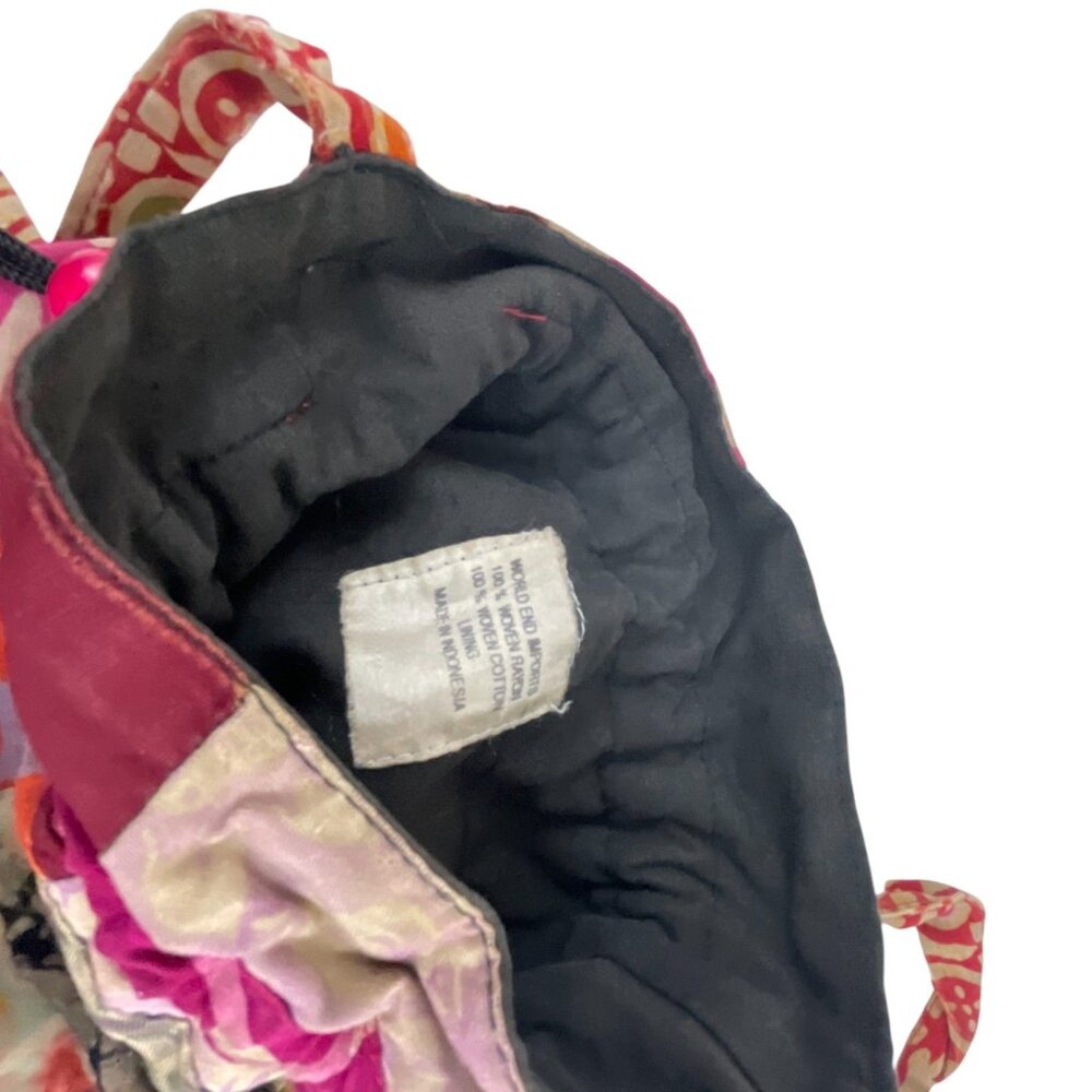 Handcrafted Patchwork Drawstring Pouch Colorful B… - image 3